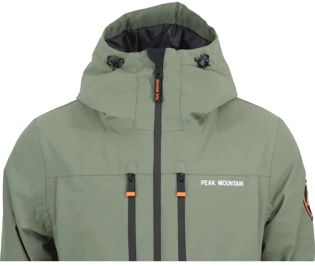 Peak Mountain Cesna Waterdichte Jas - Donker Oranje - afbeelding 6 van 6
