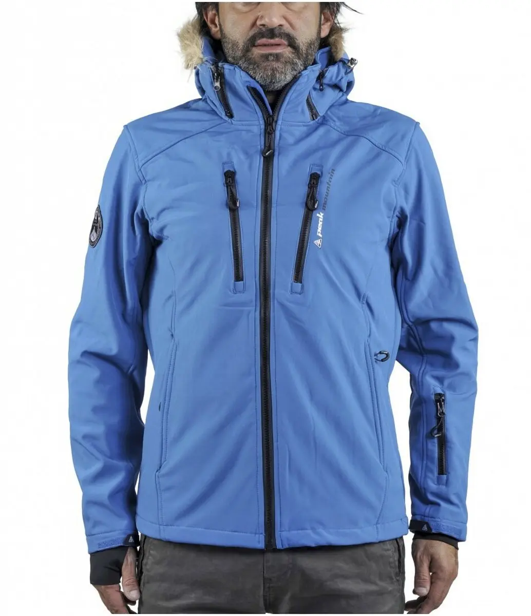 Peak Mountain Casada Softshell Jas met Nepbont - Grijs - afbeelding 3 van 6