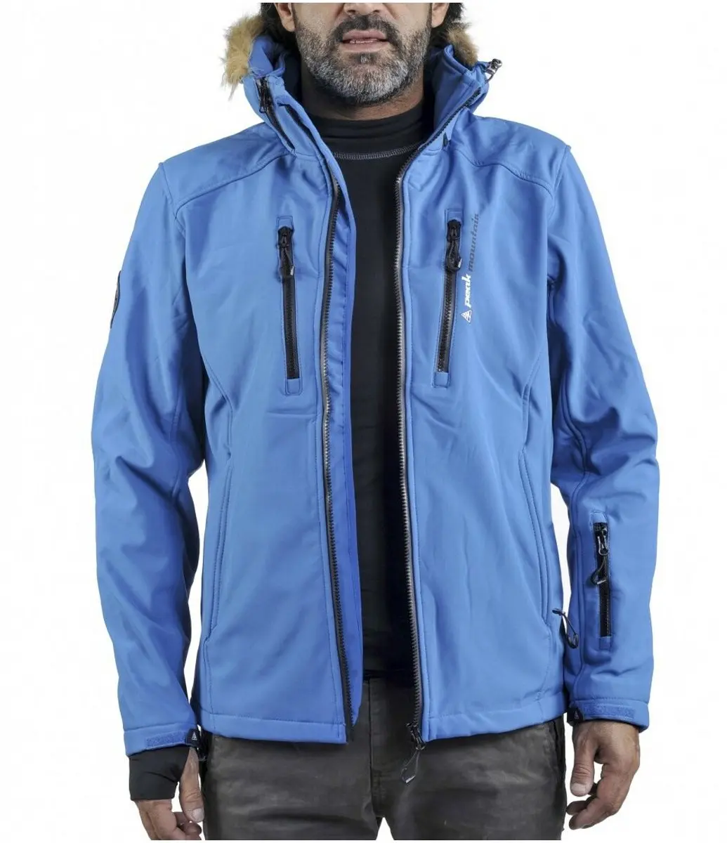 Peak Mountain Casada Softshell Jas met Nepbont - Grijs - afbeelding 5 van 6