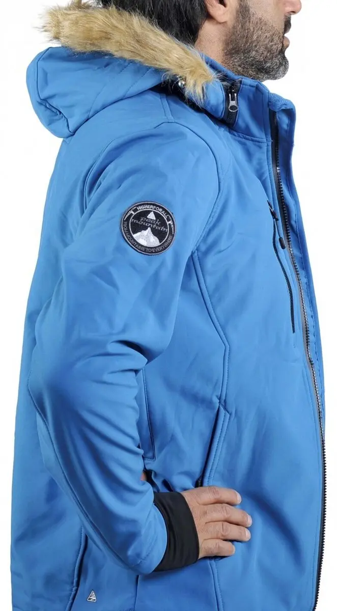 Peak Mountain Casada Softshell Jas met Nepbont - Grijs - afbeelding 4 van 6