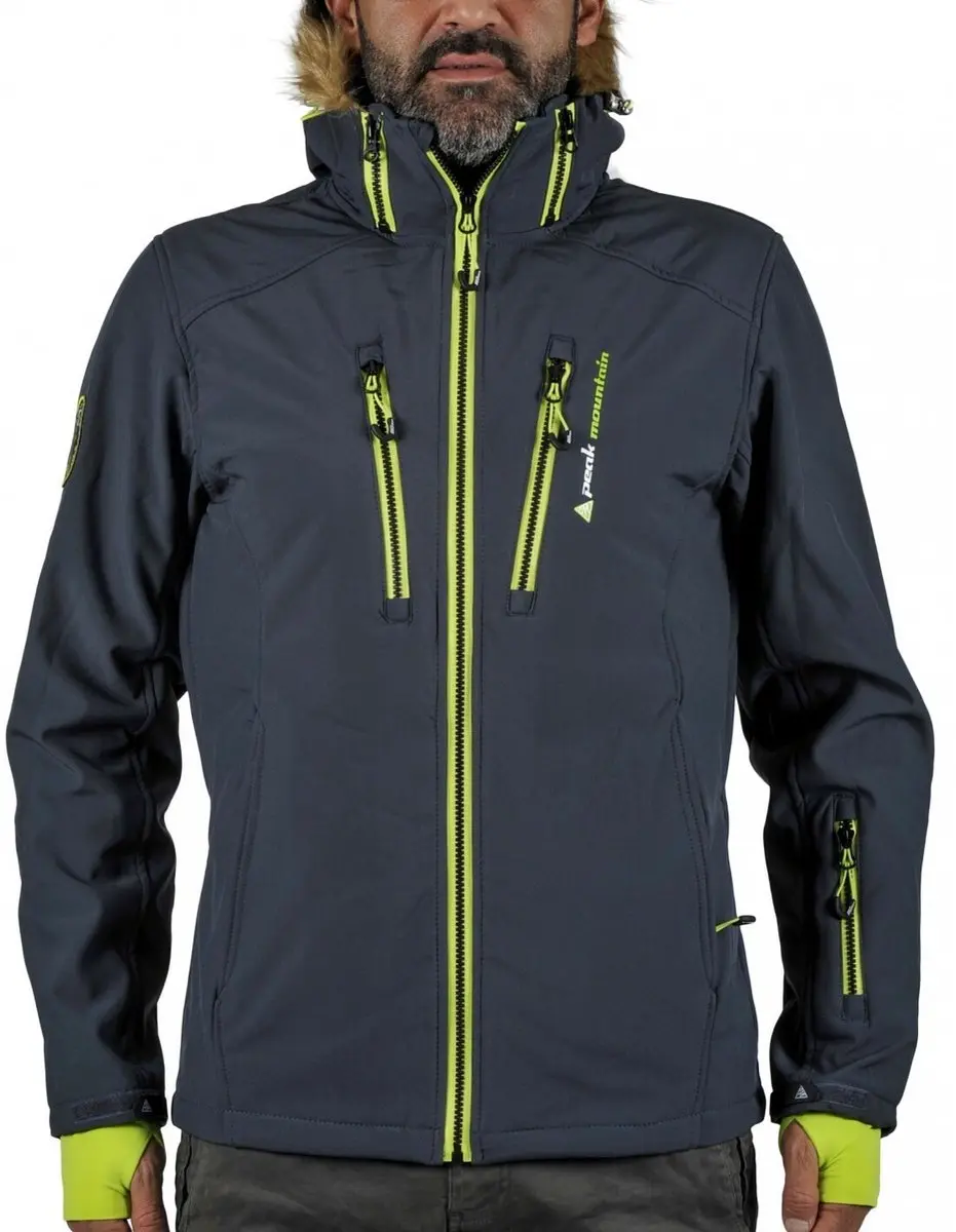 Peak Mountain Casada Softshell Jas met Nepbont