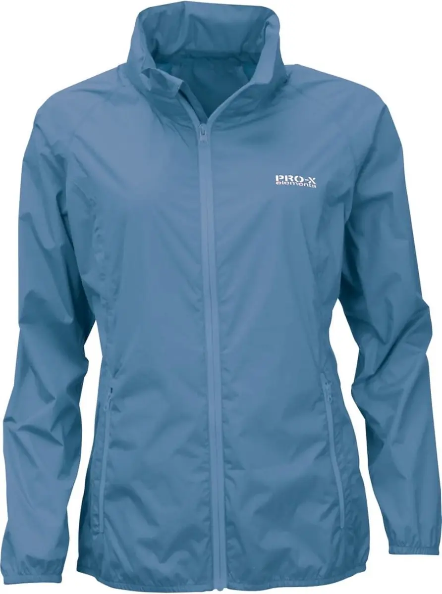 Coronet blue lichtgewicht dames regenjas Packable van Pro-X Elements 6XL
