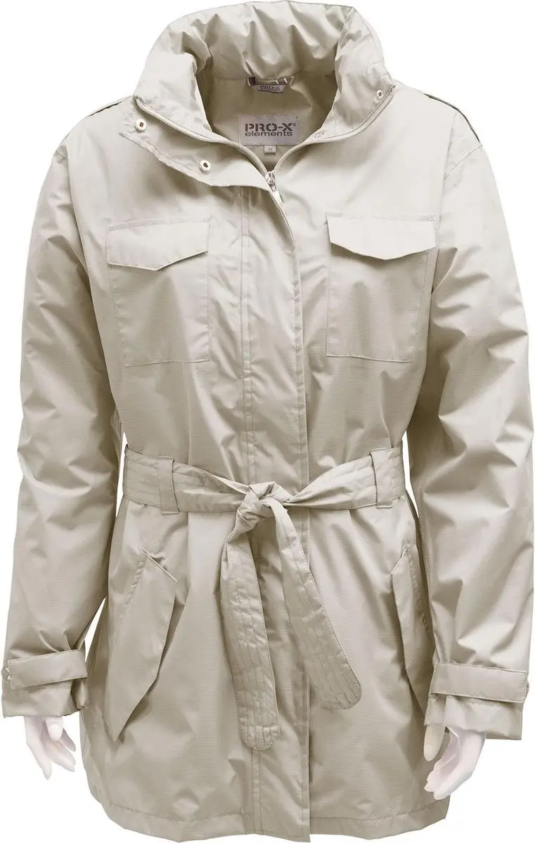 Pro-x Elements Trenchcoat Jessica Dames Polyester Beige Mt 36