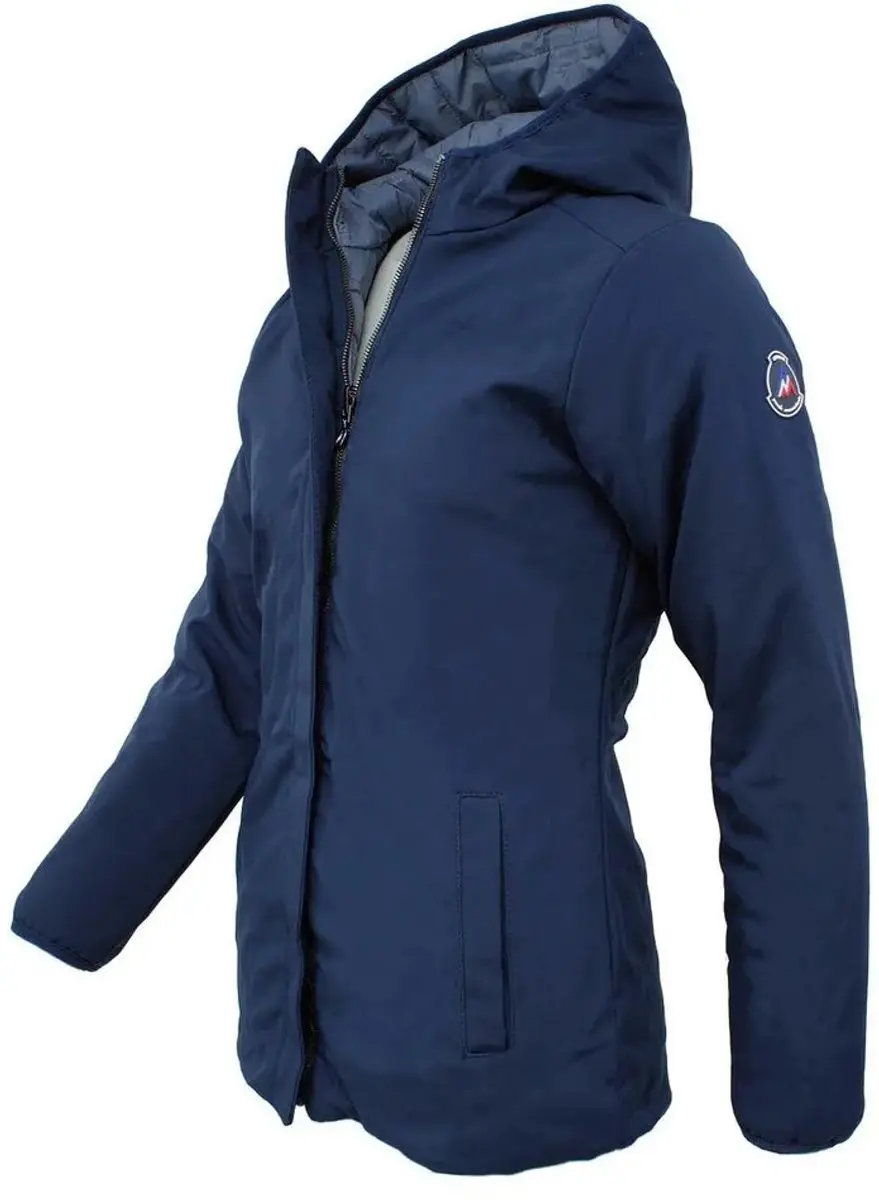 Peak Mountain Asario Omkeerbare Donsjack Parka Dames - Zwart - afbeelding 5 van 6