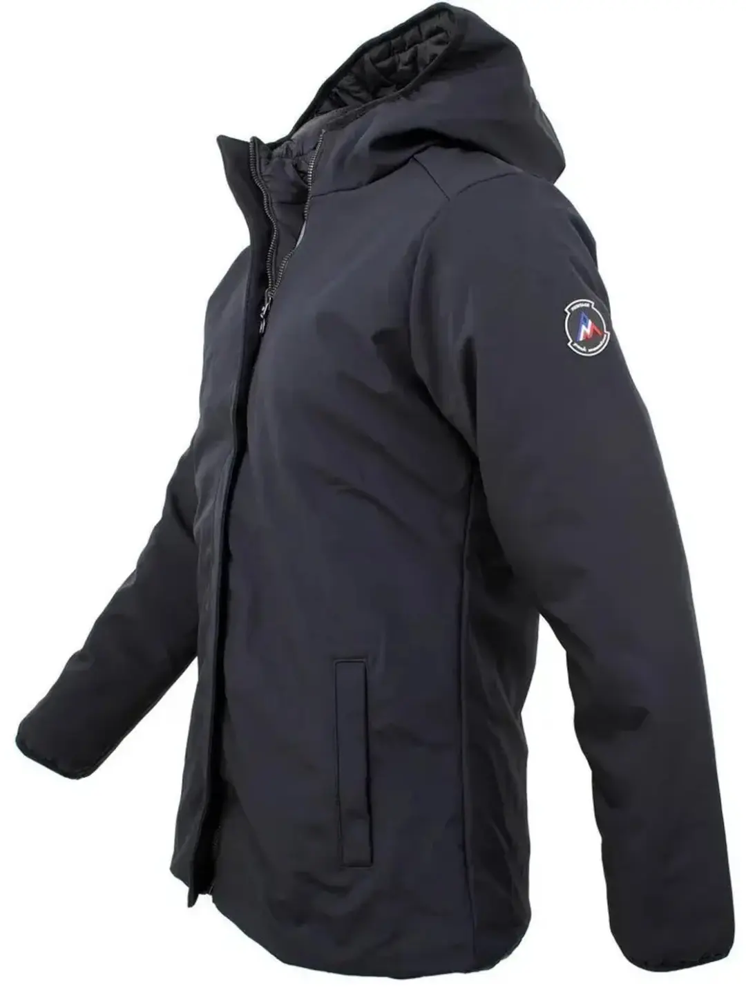 Peak Mountain Asario Omkeerbare Donsjack Parka Dames - Zwart - afbeelding 2 van 6