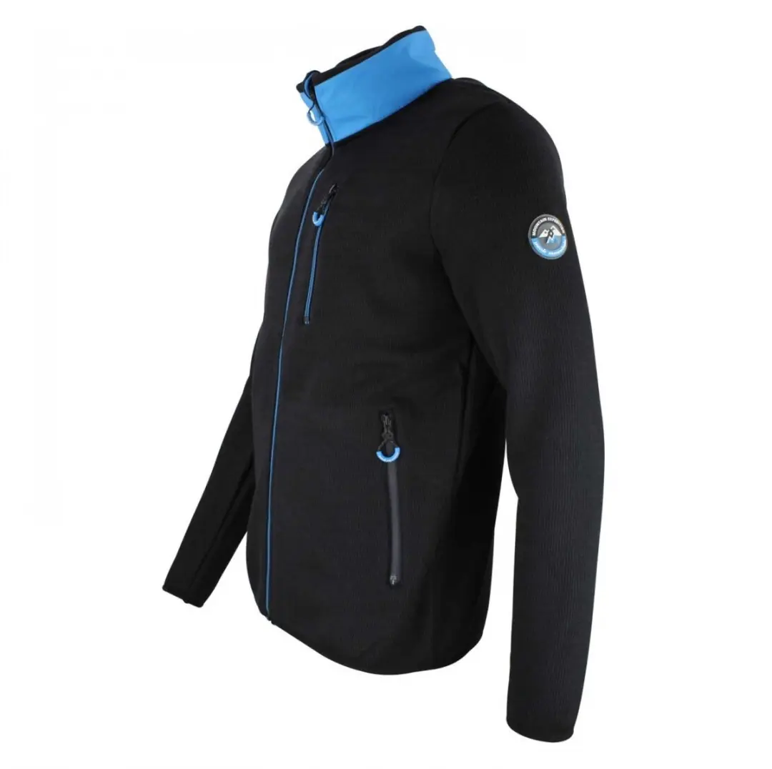 Peak Mountain Cayak Fleece met Rits - Gevlekt Zwart - afbeelding 5 van 6