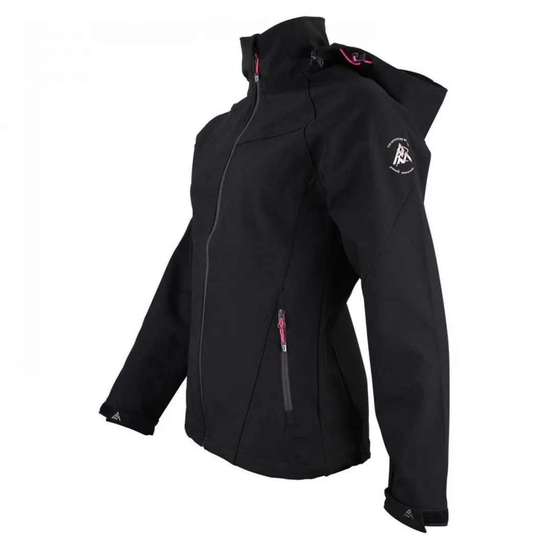 Peak Mountain Damesjas Softshell Acelsiorunn - Zwart - afbeelding 3 van 6