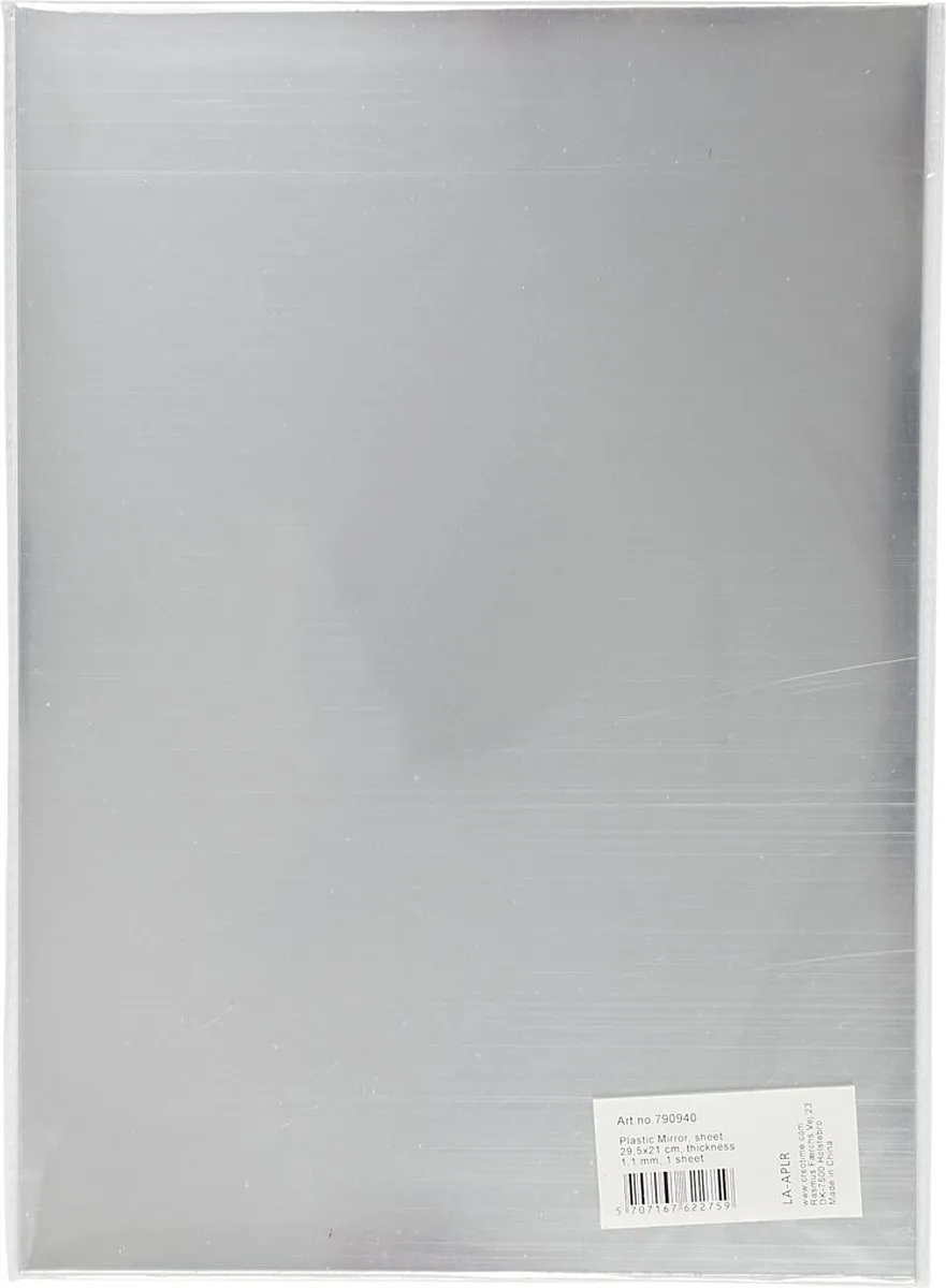Creativ Company Creotime Kunststof Spiegel 29,5x21cm - Zilver