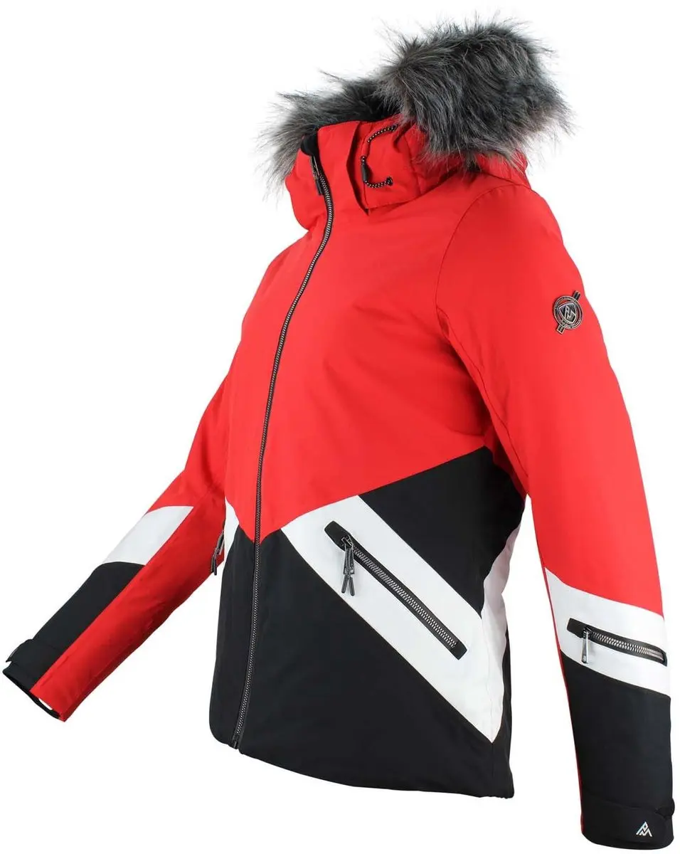 Peak Mountain Dames Ski Jas - 5000g - Rood - M - afbeelding 3 van 6