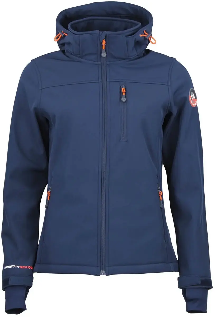 Peak Mountain Aclaude Dames Softshell Hoodie - Marine - afbeelding 5 van 6