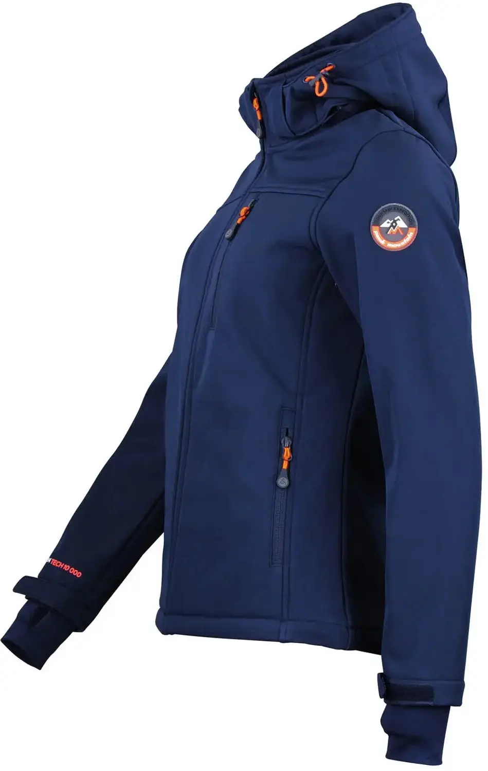 Peak Mountain Aclaude Dames Softshell Hoodie - Marine - afbeelding 2 van 6