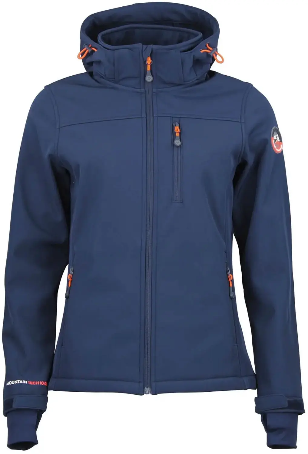 Peak Mountain Aclaude Dames Softshell Hoodie - Marine - afbeelding 3 van 6