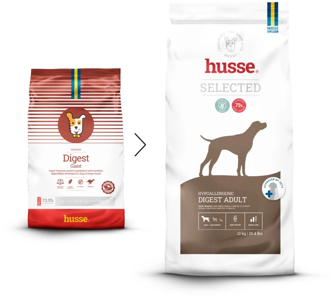 Husse Lam en Rijst Giant - Hypoallergeen Hondenvoer, Hondenvoeding Droog, Hondenbrokken Hypoallergenic - 5 x 100g Proefpakket