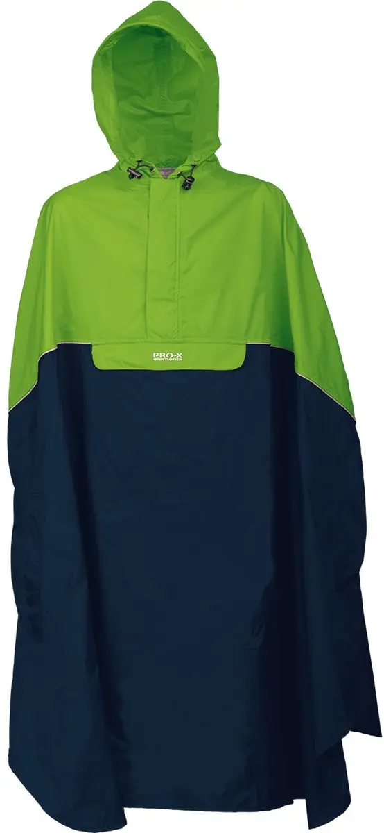 Pro-x Elements Fietsponcho Trento Polyamide Groen/blauw Maat Xs/s
