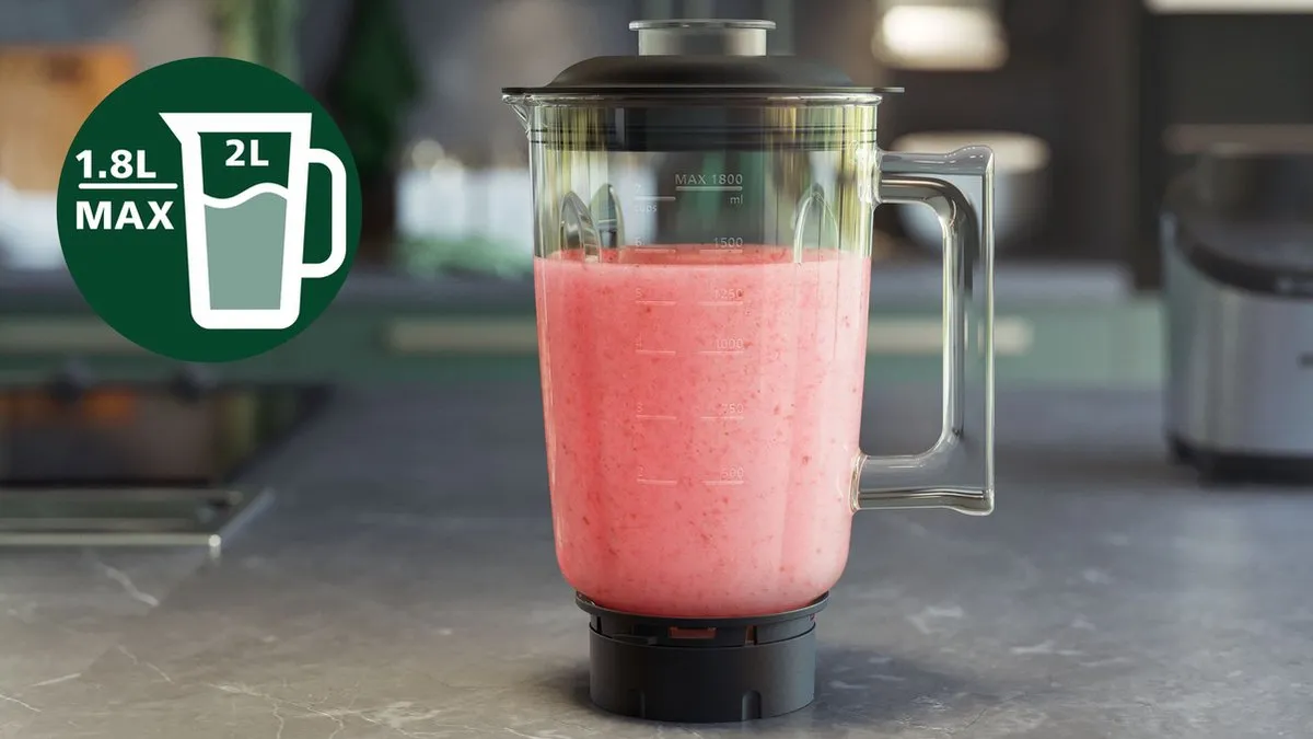 Philips HR3760/00 Blender 1500W - 1.8L Glas - 12 Snelheden - Zwart