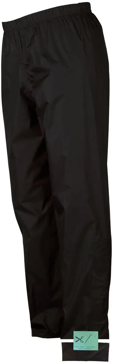 Zwarte lichtgewicht extra extra lange regenbroek Tramp van Pro-X Elements XL/XXL