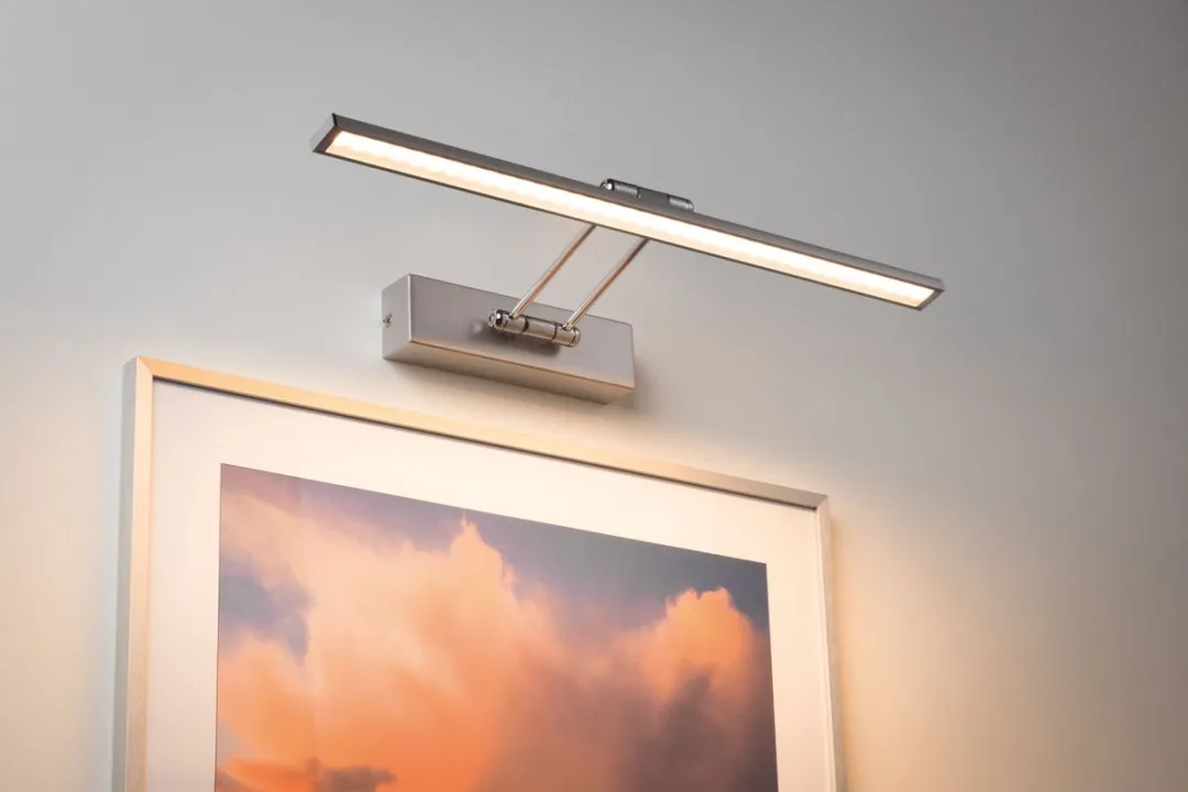 Paulmann Galeria LED Schilderijlamp Beam 2700K 580lm - Nikkel geborsteld, Chroom