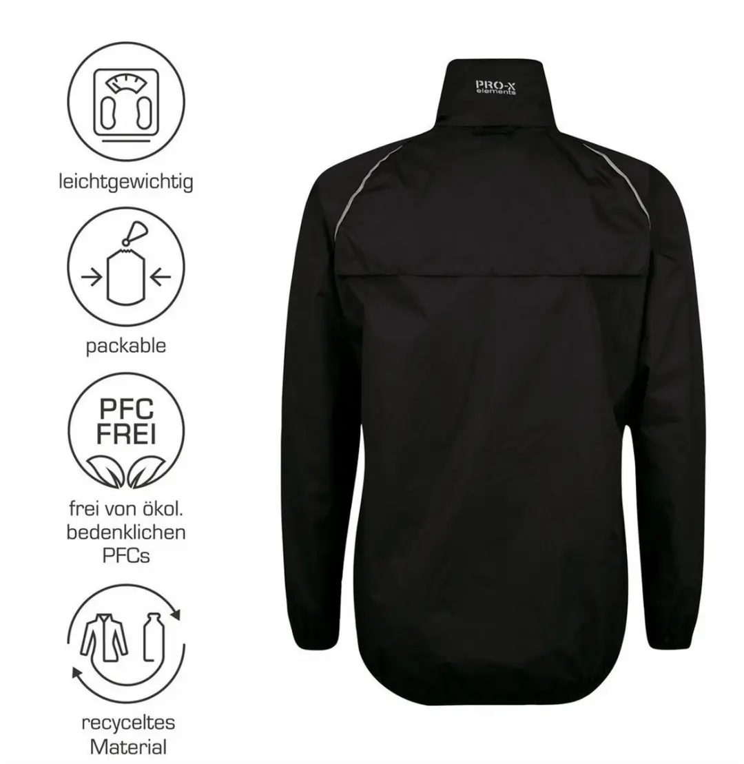 Pro-X Elements Light Packable Regenjas Dames - Zwart - afbeelding 6 van 6