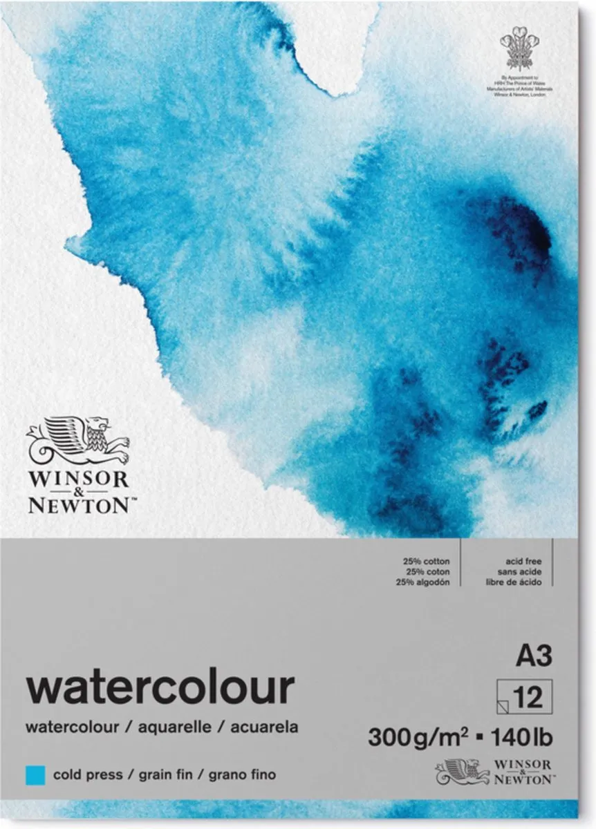 Winsor & Newton Classic Aquarelpapier Grain Fin Blok 300g A3