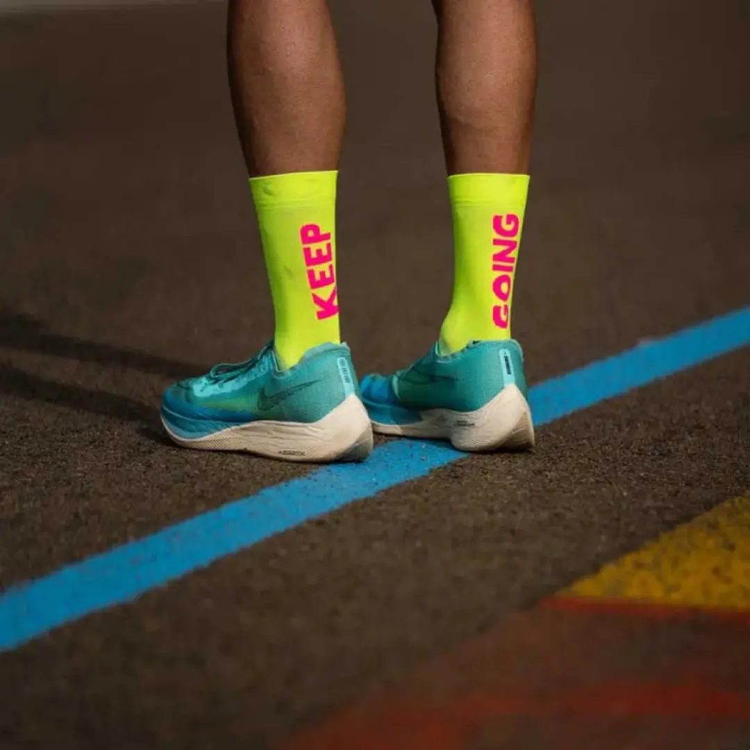 Sporcks Keep Going Hardloopsokken - Yellow/Purple - afbeelding 6 van 6