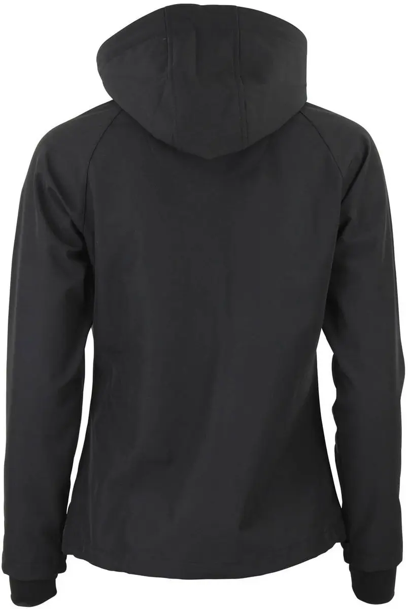 Peak Mountain Dames Softshell Mesh Jack - Zwart/Nachtgrijs - afbeelding 2 van 6