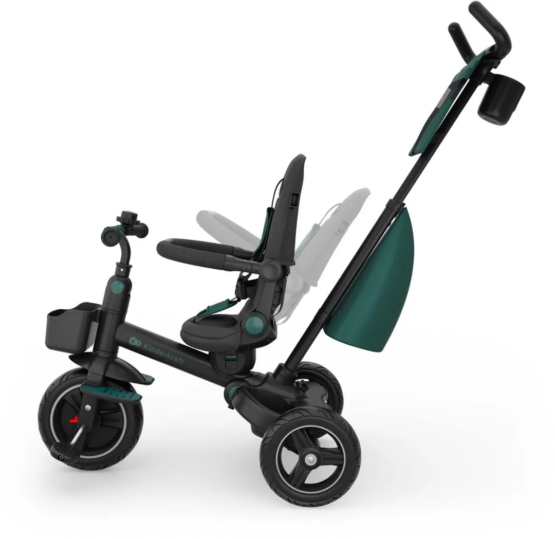 KinderKraft SPINSTEP 2 PLUS Driewieler - 360° Draaibare Zitting Groen