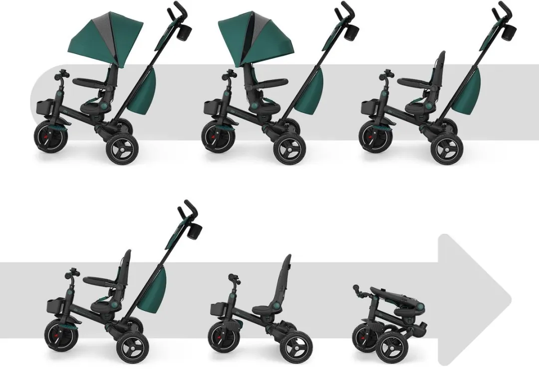 KinderKraft SPINSTEP 2 PLUS Driewieler - 360° Draaibare Zitting Groen