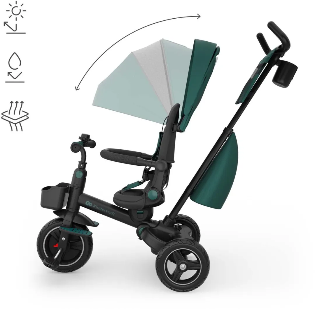 KinderKraft SPINSTEP 2 PLUS Driewieler - 360° Draaibare Zitting Groen - afbeelding 6 van 6