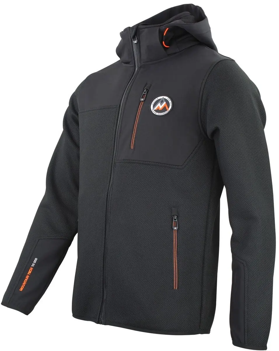 Peak Mountain Carhood Afneembare Hoodie - Zwart - afbeelding 2 van 6
