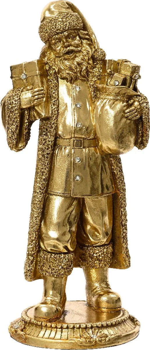 Kaemingk Gouden Kerstman Polyresin 18cm