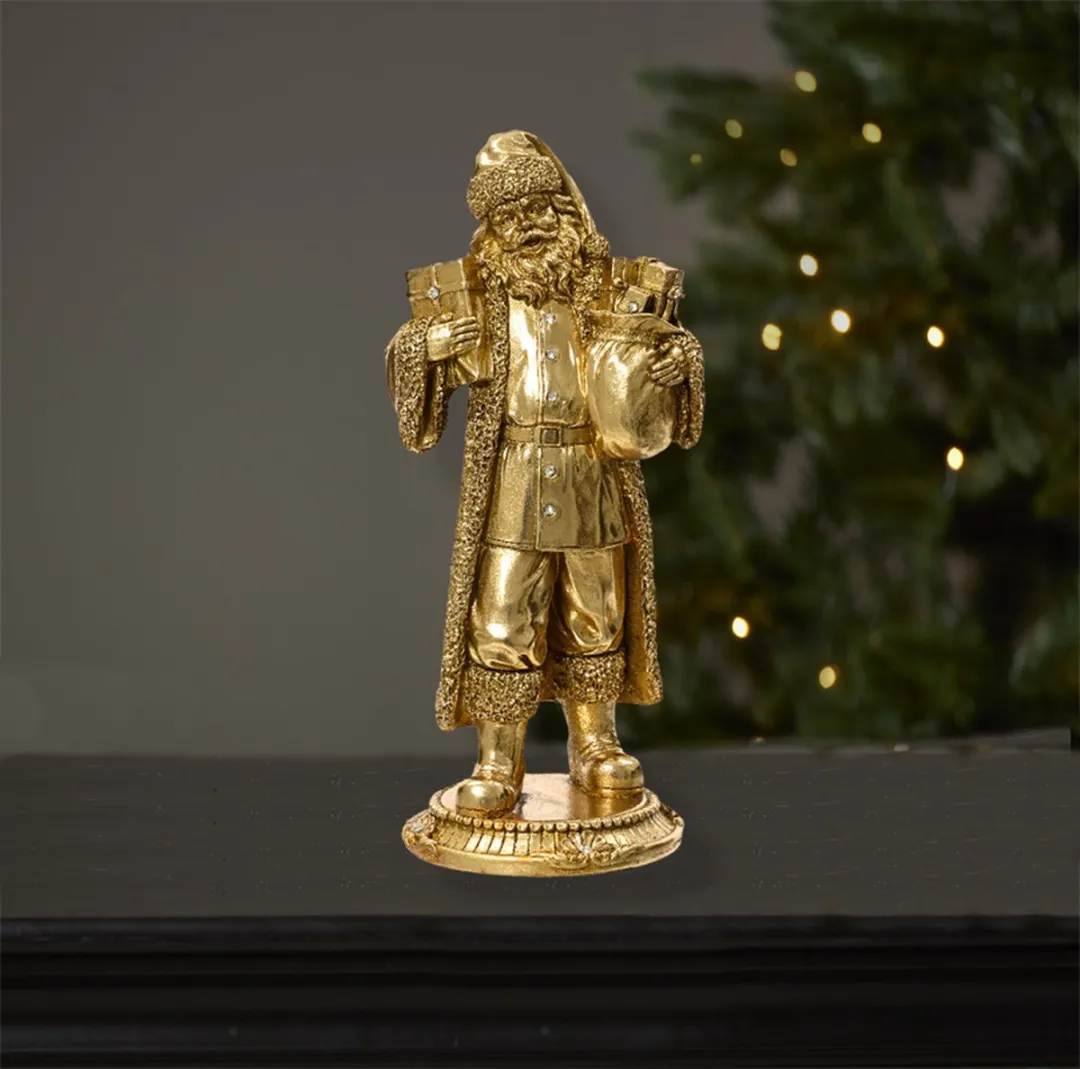 Kaemingk Gouden Kerstman Polyresin 18cm