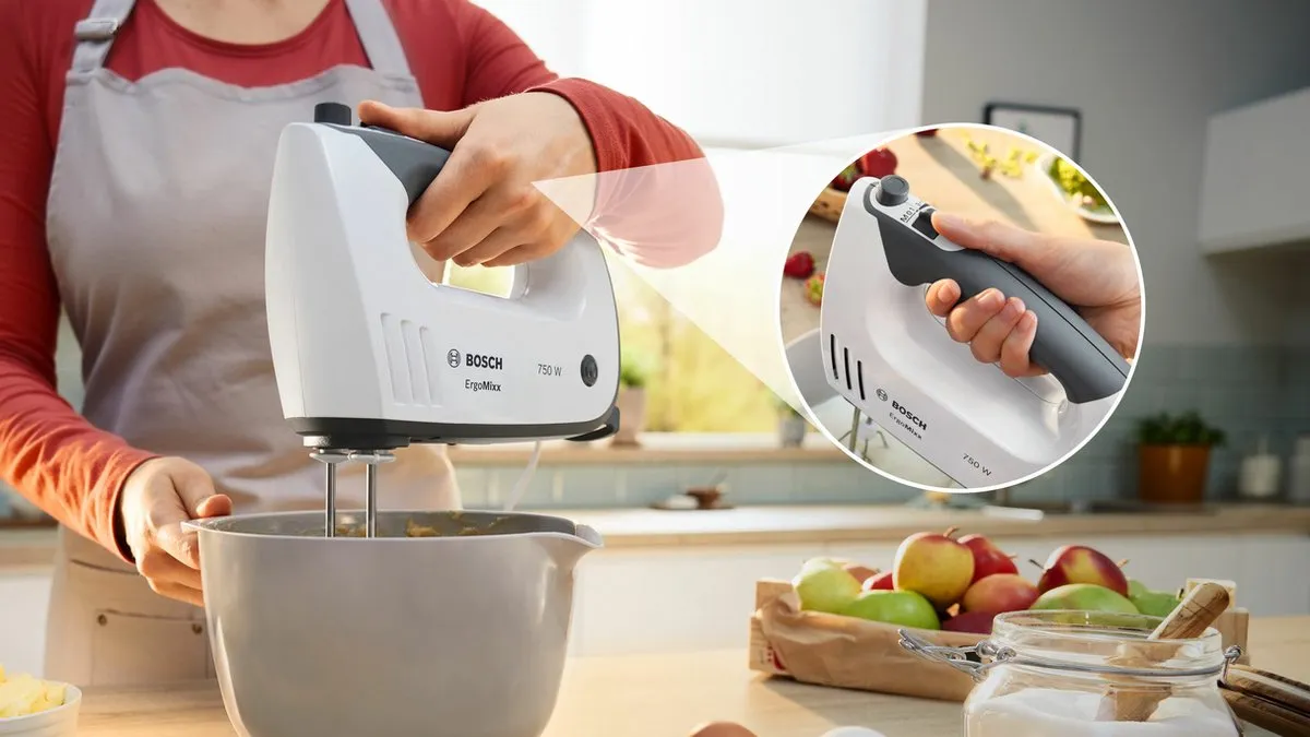 Bosch MFQ37400 Handmixer 750W - 5 Snelheden - Grijs/Wit