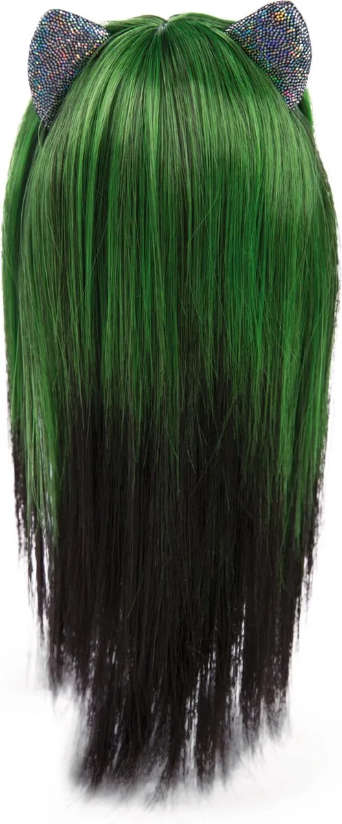Nici Pixidoos Bami Knuffelpop 20cm - Zwart/Groen