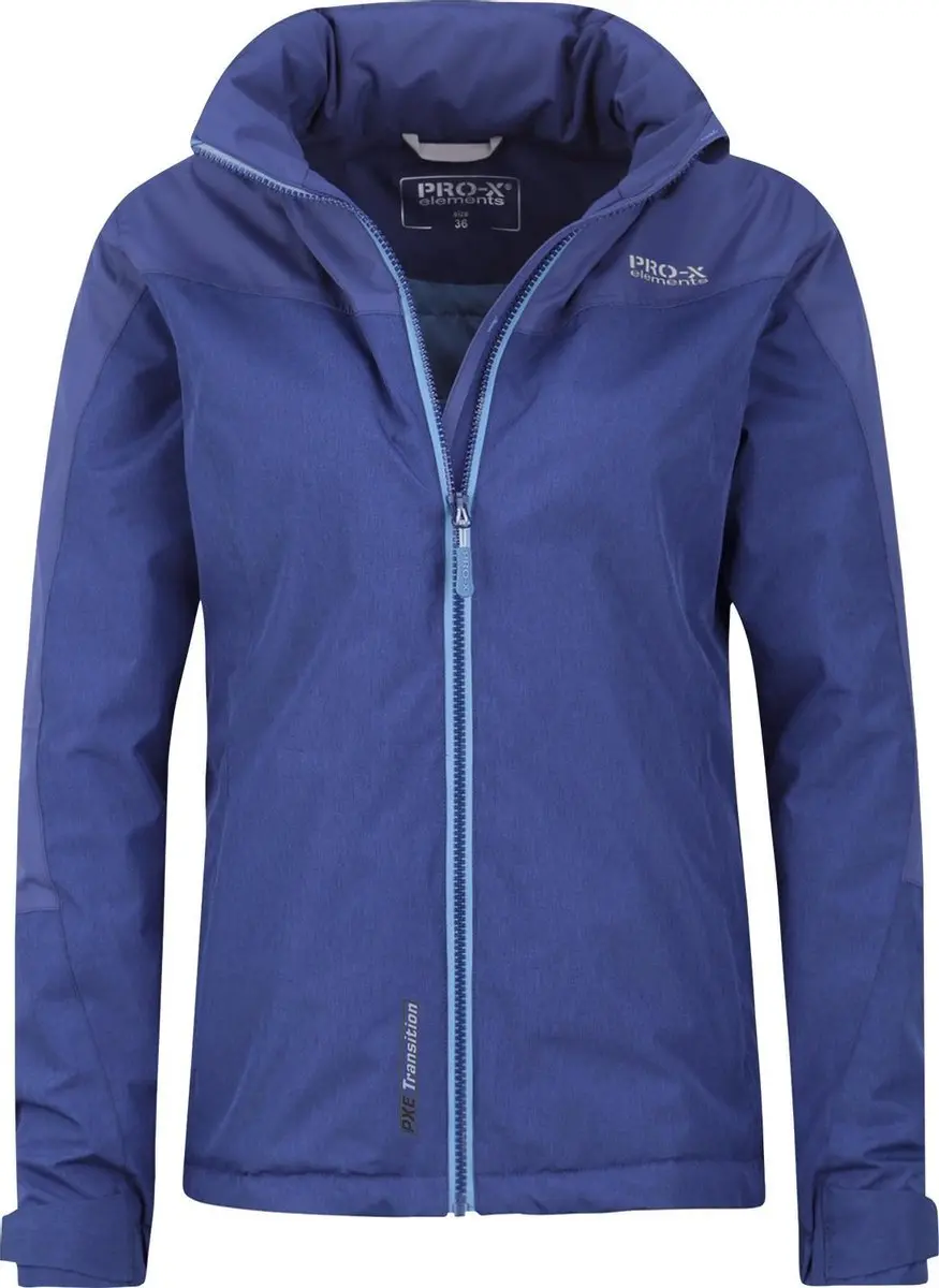 Pro-x Elements Outdoorjas Liane Dames Polyester Blauw Maat 36