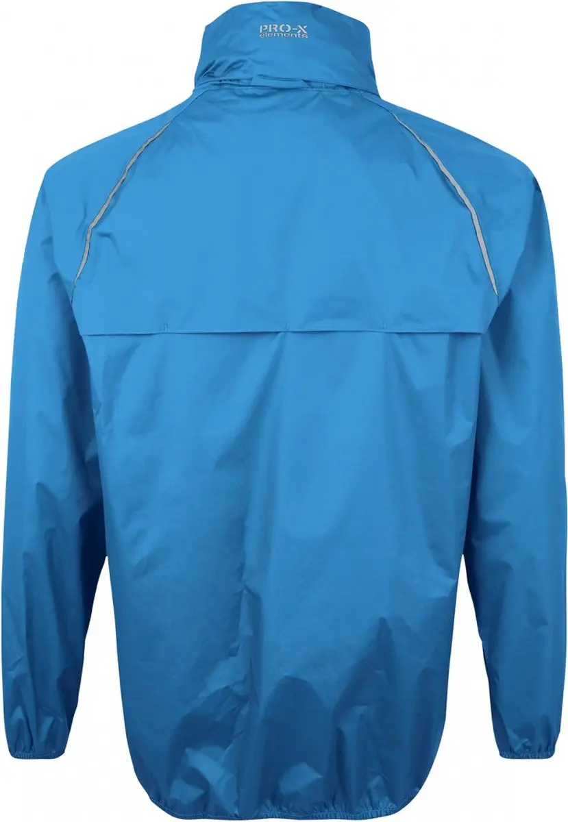 Pro-X Elements Packable Heren Regenjas - Blauw - 5XL - afbeelding 5 van 6