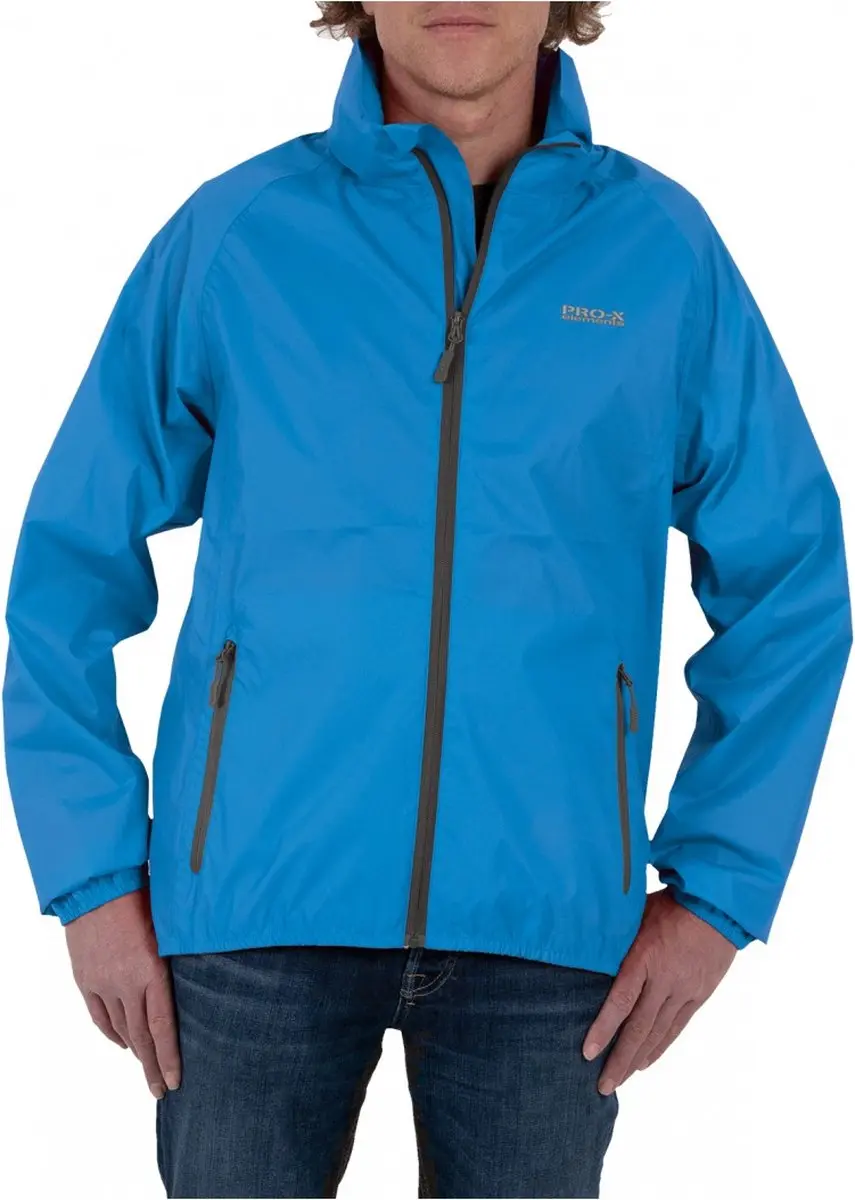 Pro-X Elements Packable Heren Regenjas - Blauw - 5XL - afbeelding 6 van 6