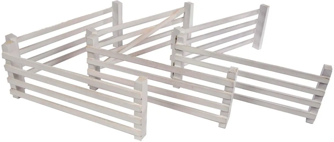Kids Globe Houten Hekken 1:24 Naturel