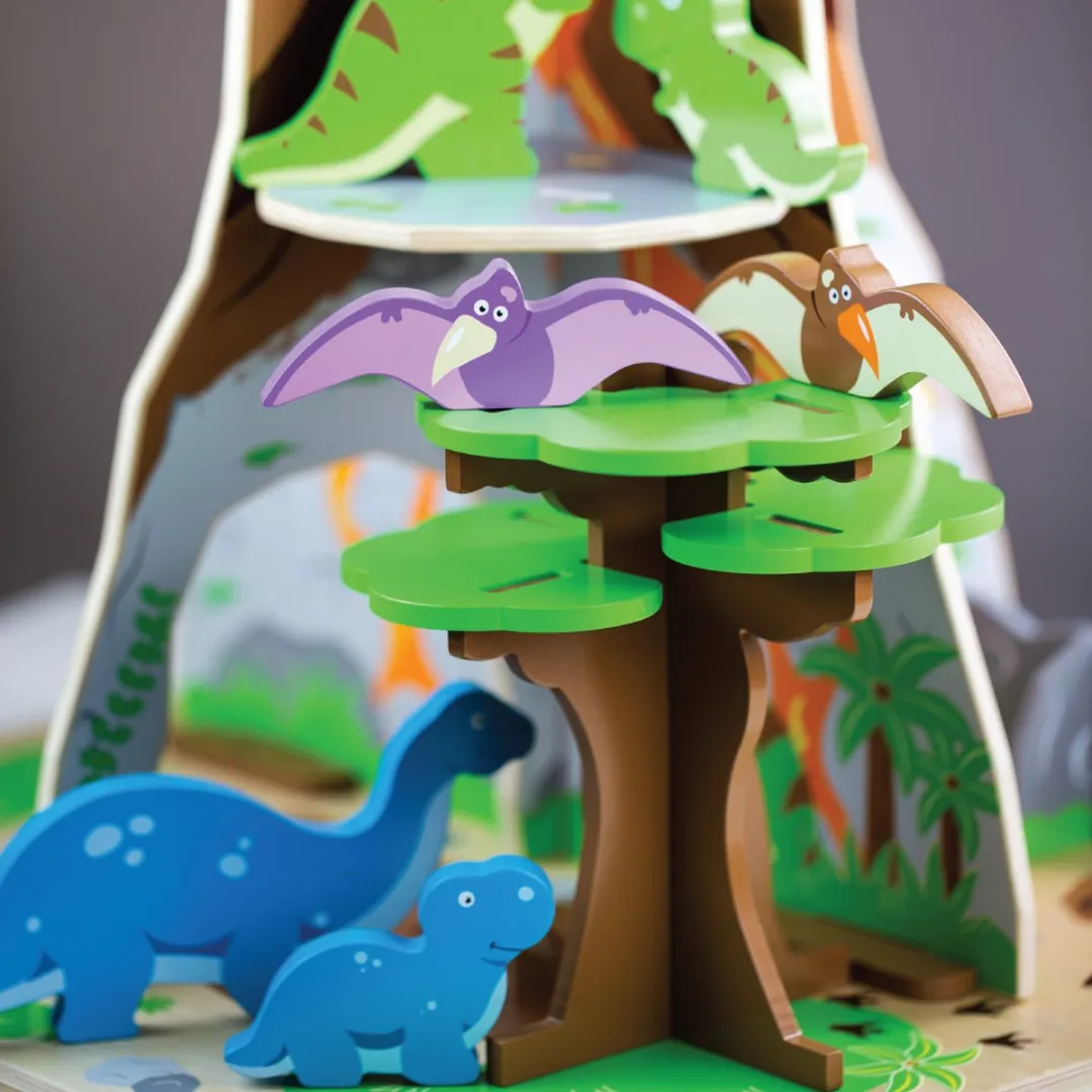 BIGJIGS Speelfigurenset Dinosaurus Eiland JT151 - 8 Figuren - 45x45x42,7cm - Multicolor