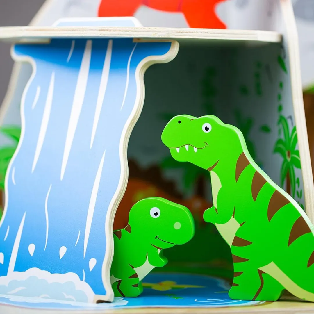 BIGJIGS Speelfigurenset Dinosaurus Eiland JT151 - 8 Figuren - 45x45x42,7cm - Multicolor