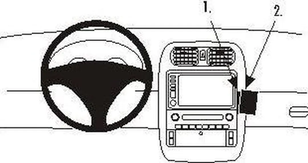 Brodit ProClip Chevrolet Corvette 2005-2007 Houder - Zwart