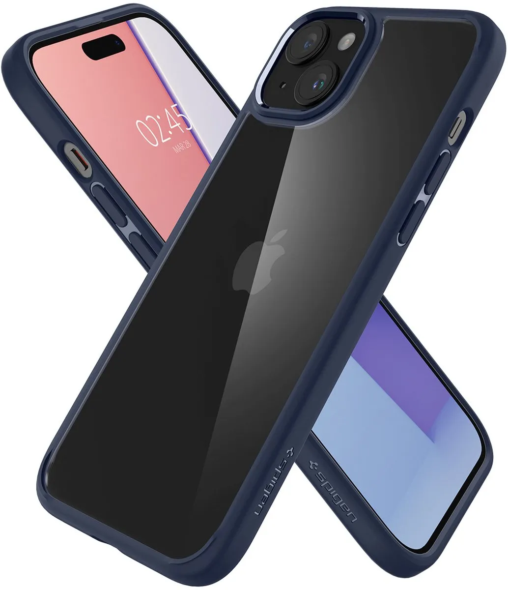 Spigen Ultra Hybrid ACS06659 Hoesje - iPhone 15 Plus - Blauw