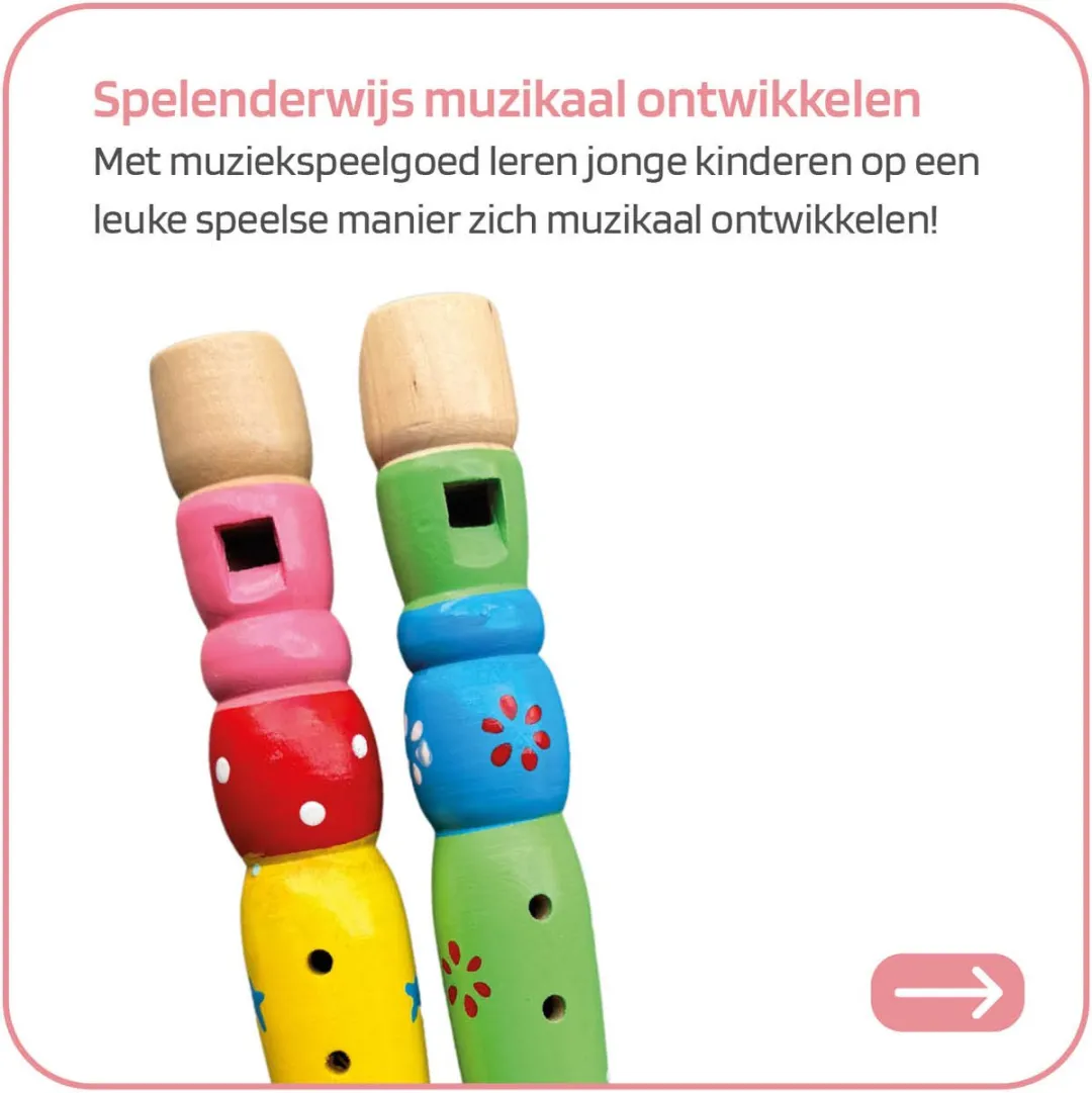 Jobber Toys Blokfluit Houten Speelgoedinstrument