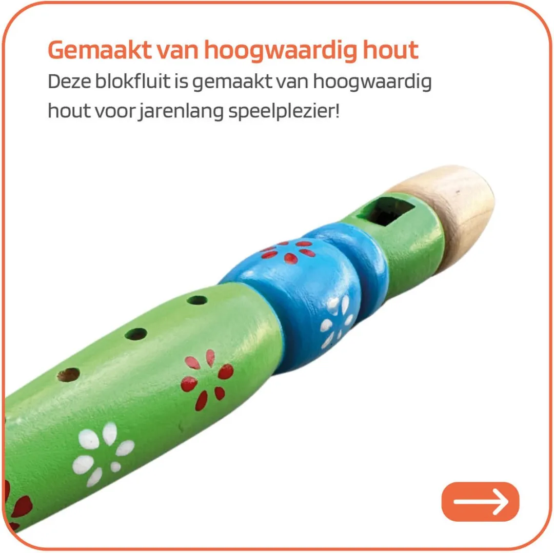 Jobber Toys Blokfluit Houten Speelgoedinstrument