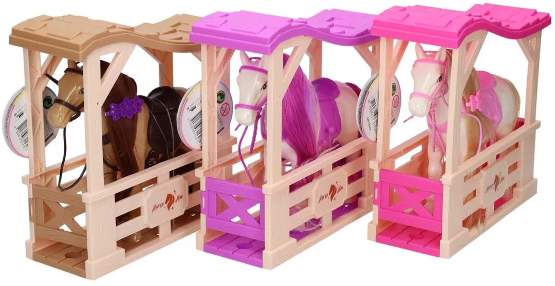 Ruby Toys Paard in Stal RT03409Z - 17x16x5cm - Multicolor