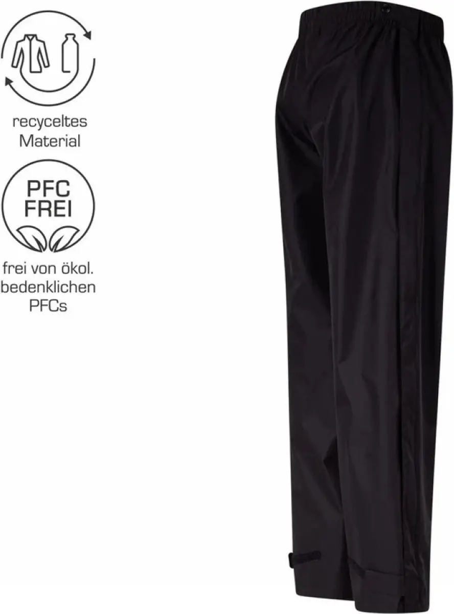 Zwarte extra korte dames regenbroek Logon van Pro-X Elements XXL - afbeelding 5 van 5