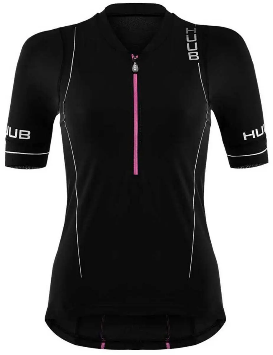 Huub Aura Triatlonshirt Met Korte Mouwen Zwart L Vrouw