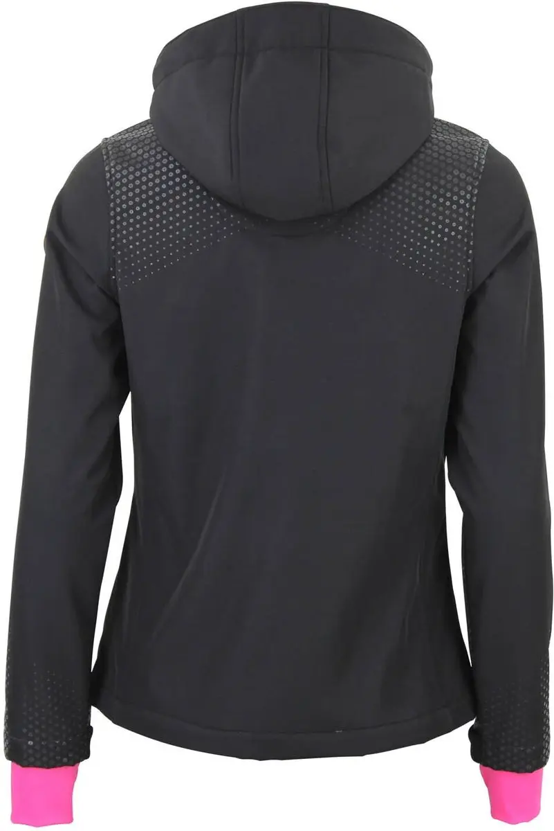 Peak Mountain Dames Fleece Vest met Capuchon - Zwart - afbeelding 2 van 3