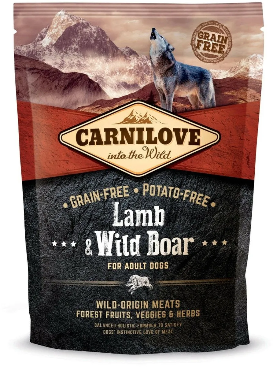 Carnilove Adult granenvrij hondenvoer Lam & Wild zwijn 1,5kg