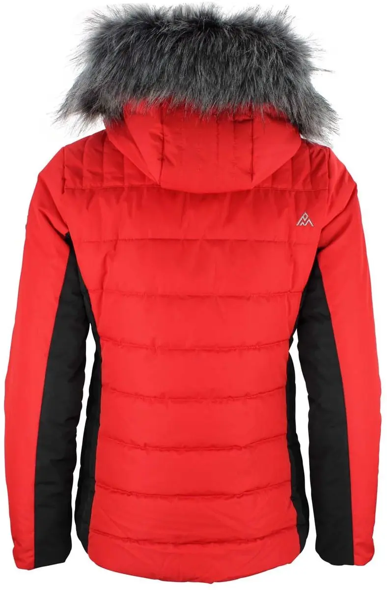 Peak Mountain Asalpi Dames Skijas - Rood/Zwart - afbeelding 2 van 6