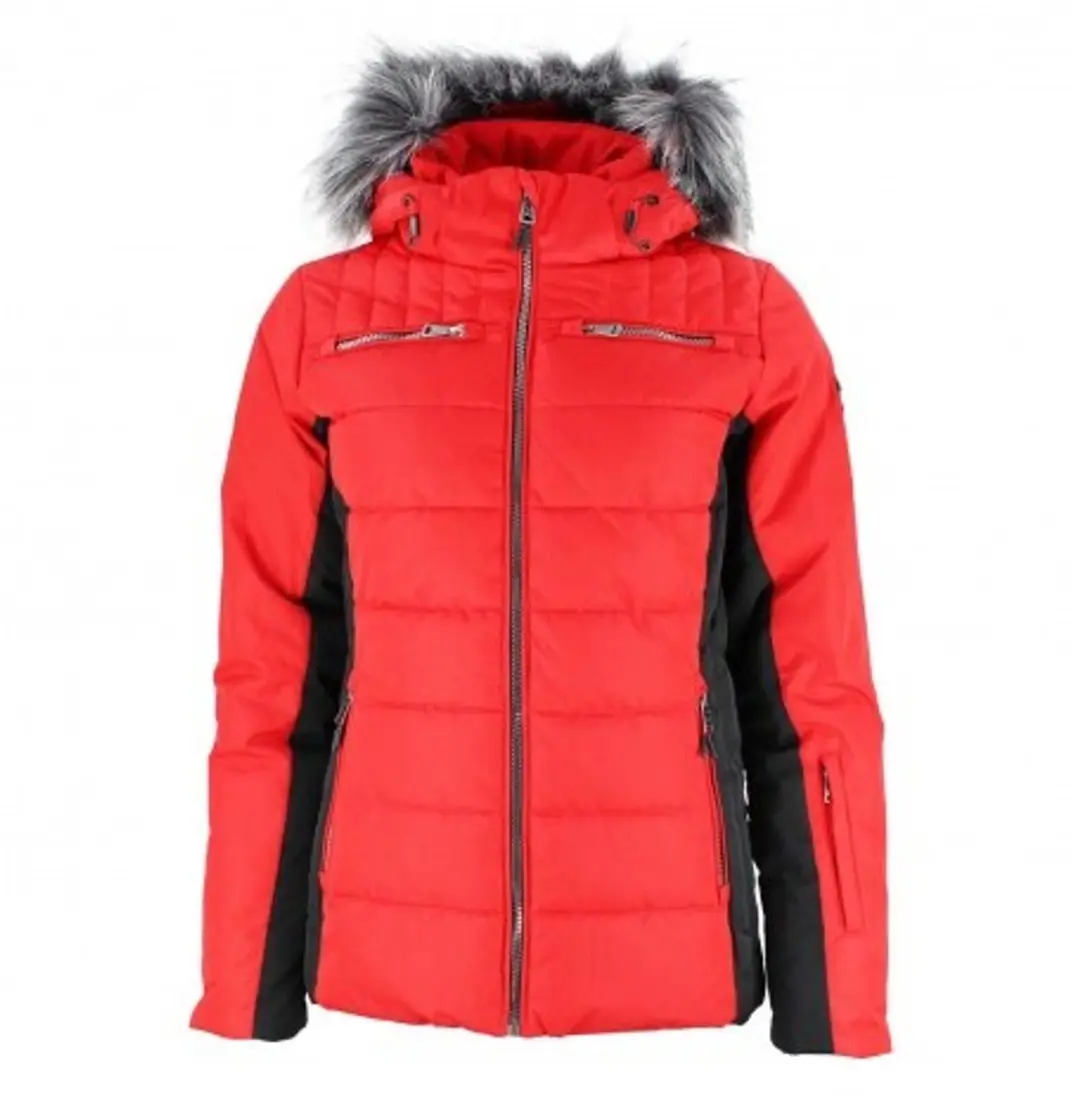 Peak Mountain Asalpi Dames Skijas - Rood/Zwart - afbeelding 6 van 6